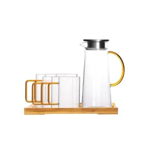 Glass Cup and Pitcher Drinkware Set of 7pcs