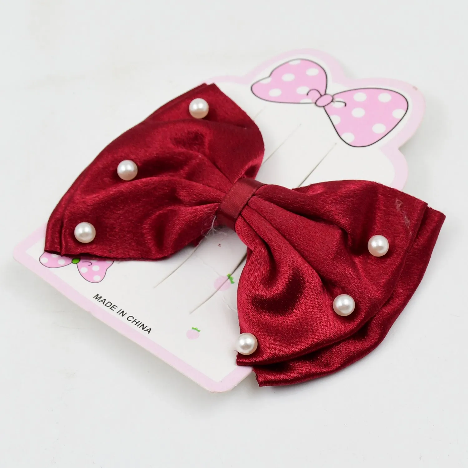 Hair Bow Knot Clip Suitable For Girls (1 Pc / Multicolour)