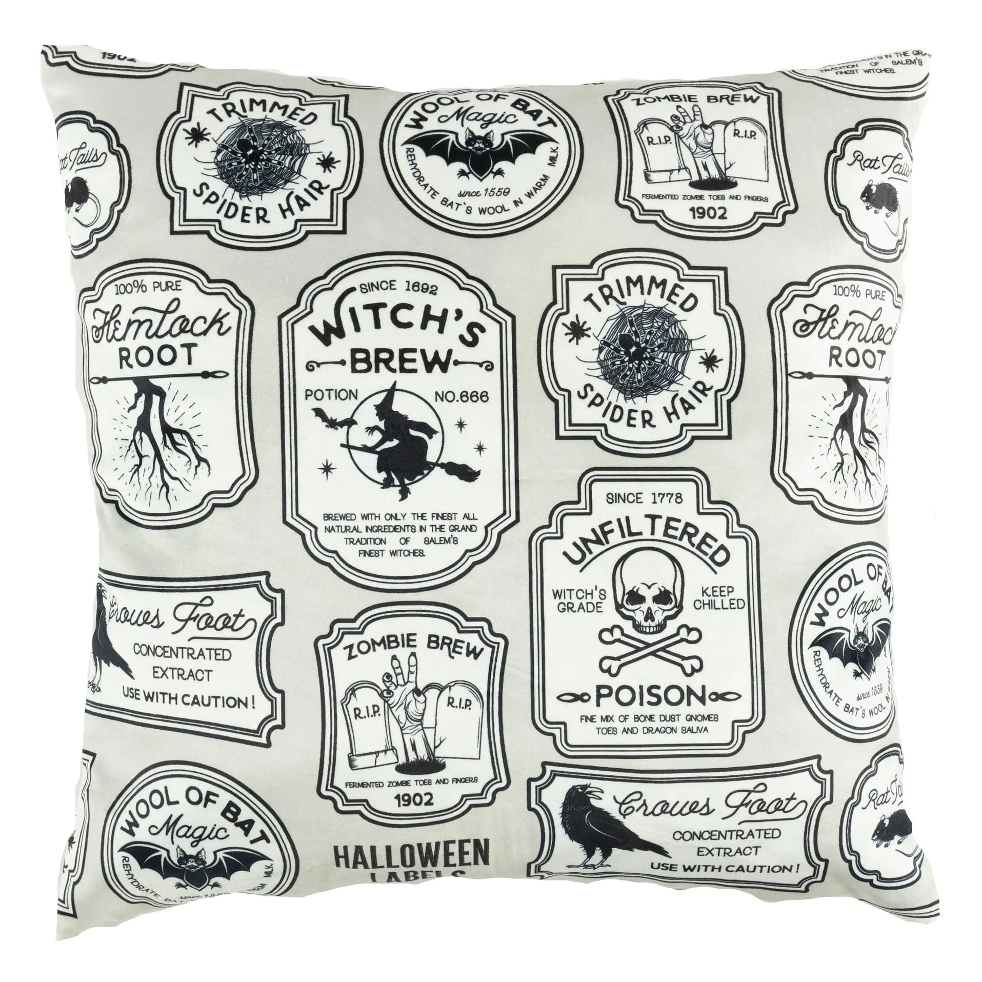 Halloween Badge Decorative Pillow