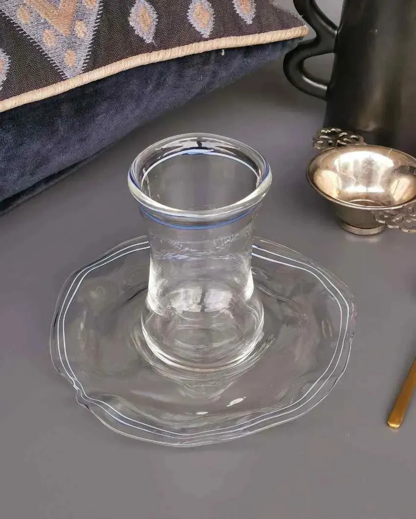 Handblown Glass Turkish Tulip Cup And Saucer Set | 11 x 15 inches