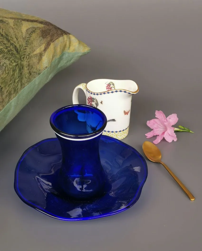 Handblown Glass Turkish Tulip Cup And Saucer Set | 11 x 15 inches