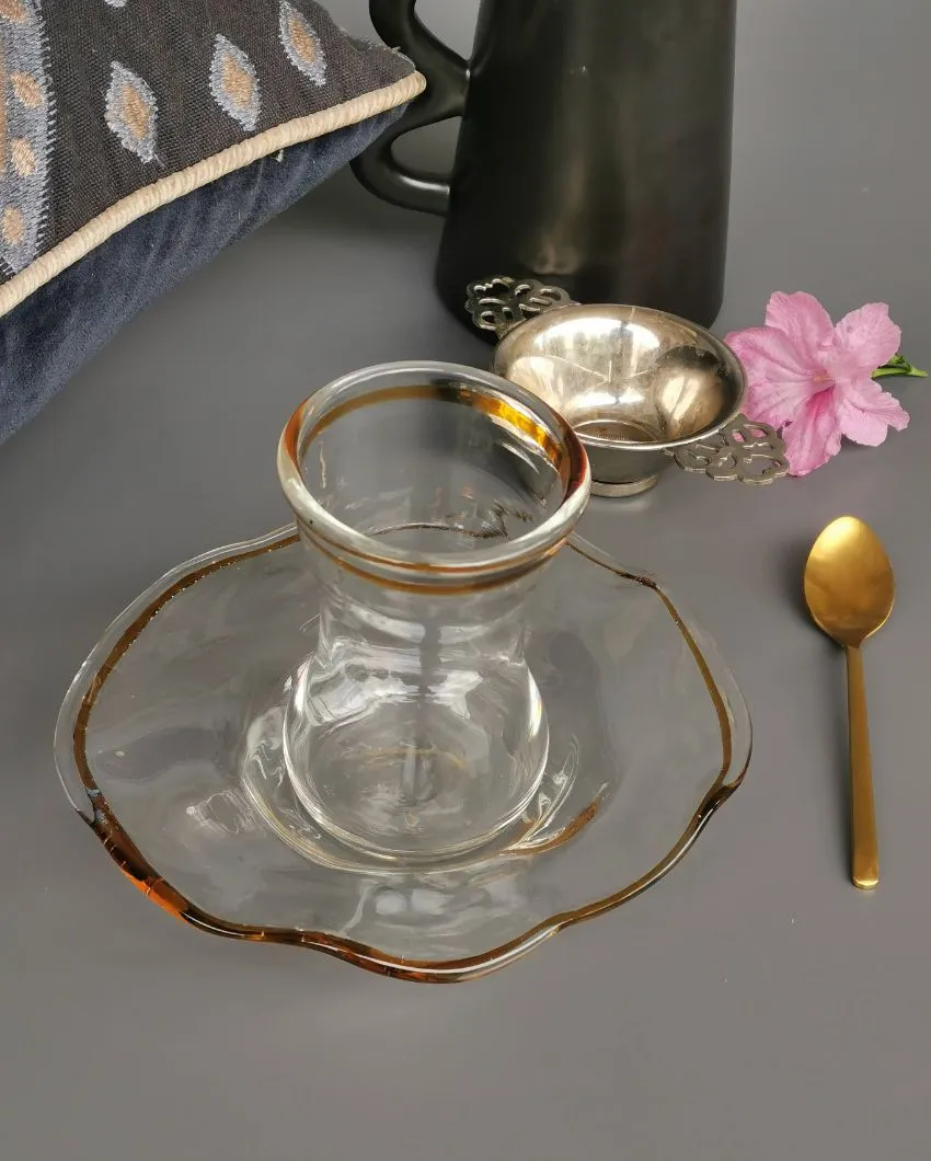 Handblown Glass Turkish Tulip Cup And Saucer Set | 11 x 15 inches