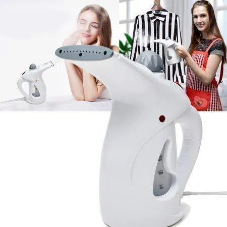 Handheld Garment Facial Steamer Mini Handheld Electric Garment Facial Steamer Brush and Fabric for Ironing Clothes Home and Travel (Multicolour)