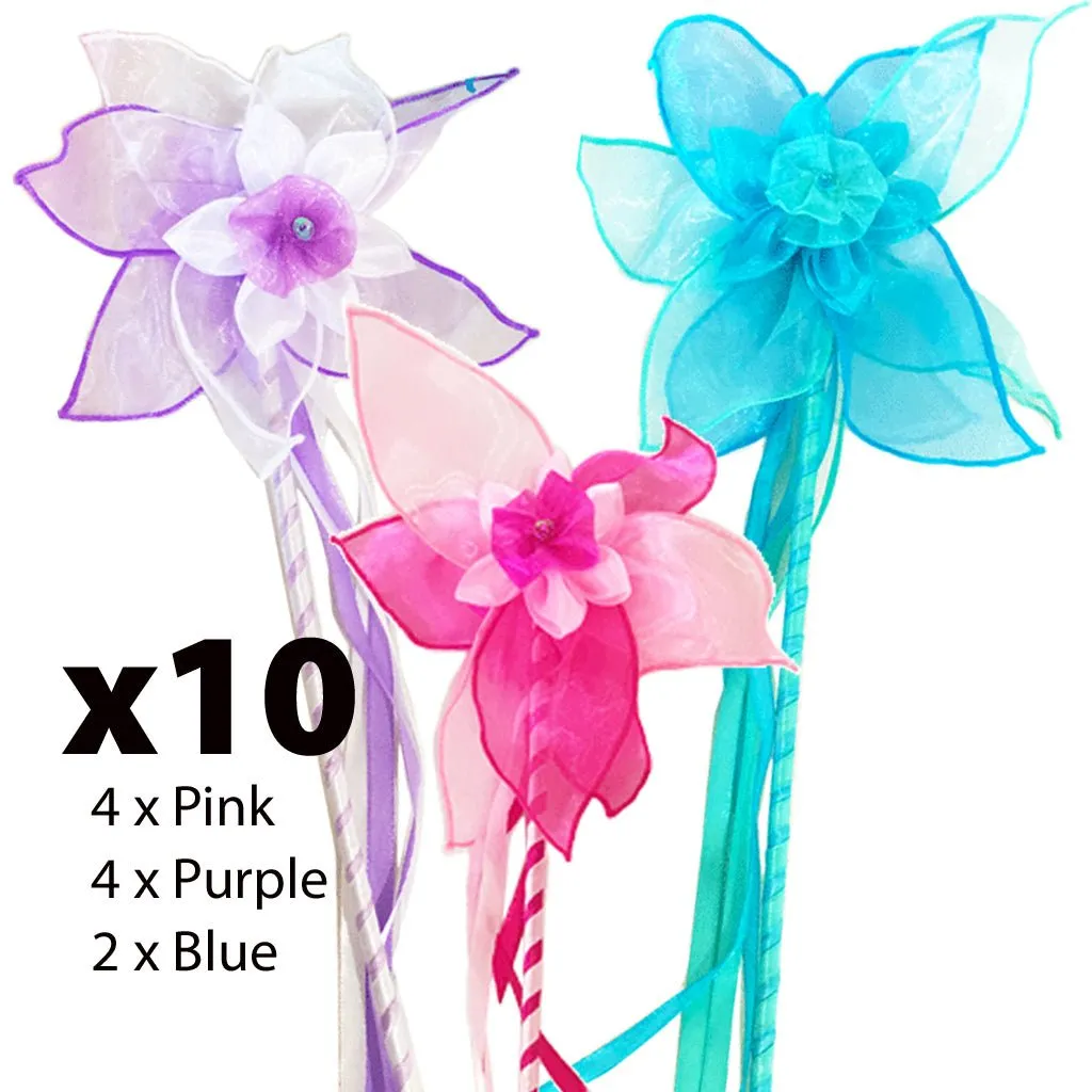 Handmade Fairy Wand x 10 mixed colours