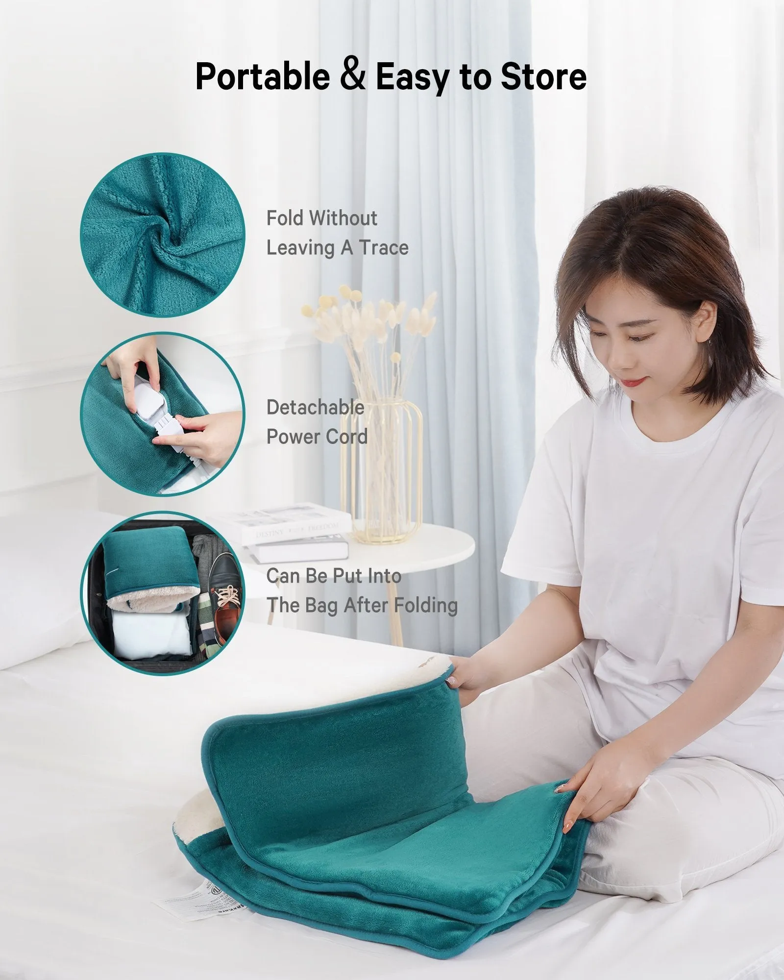 Heating Pad Electric Foot Warmer - Extra Large Size 20in x 32in Full-Body Use for Feet, Back, Shoulders with Auto Shut Off