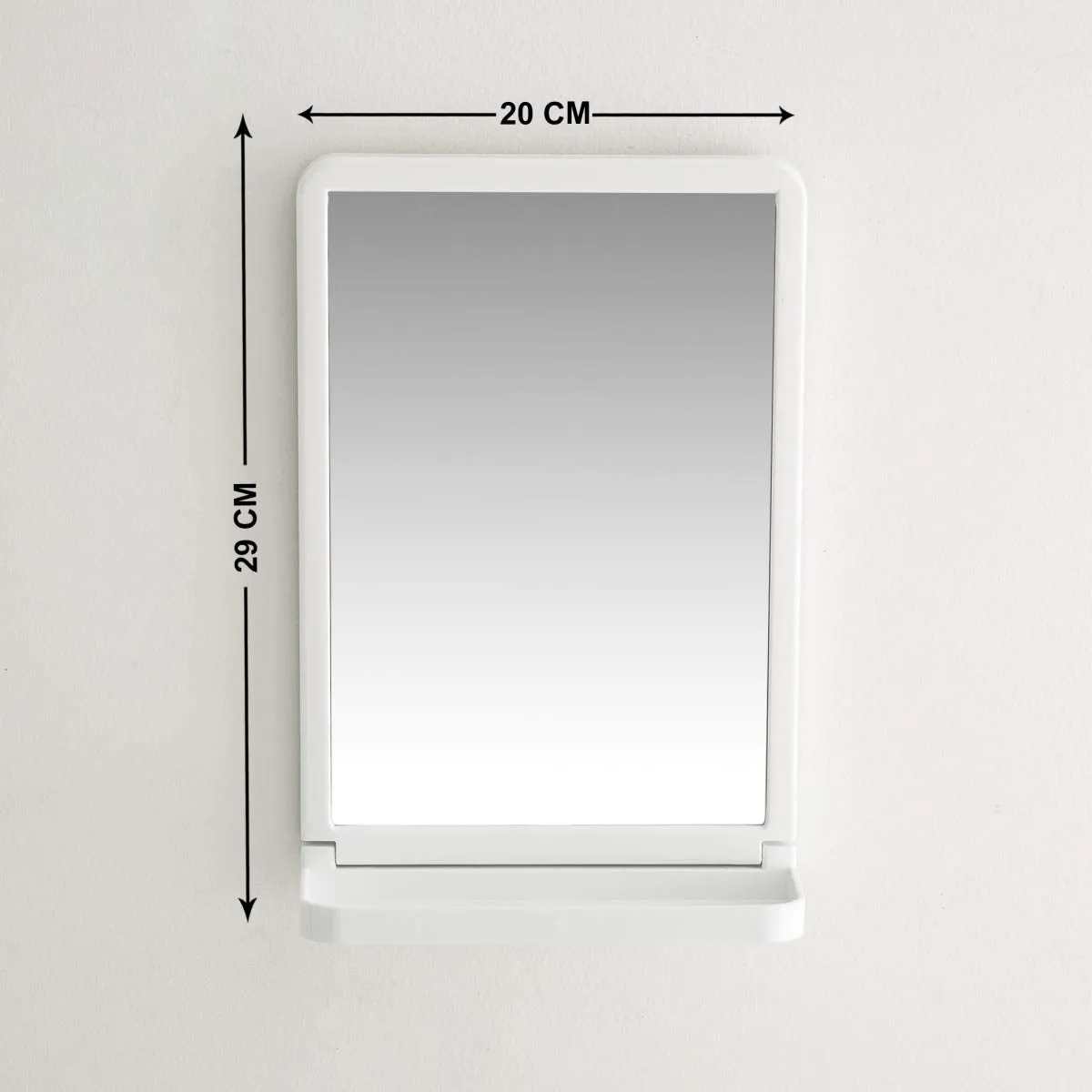 Home Centre Orion Mirror with Suction Cup - 20 x 29 cm- White