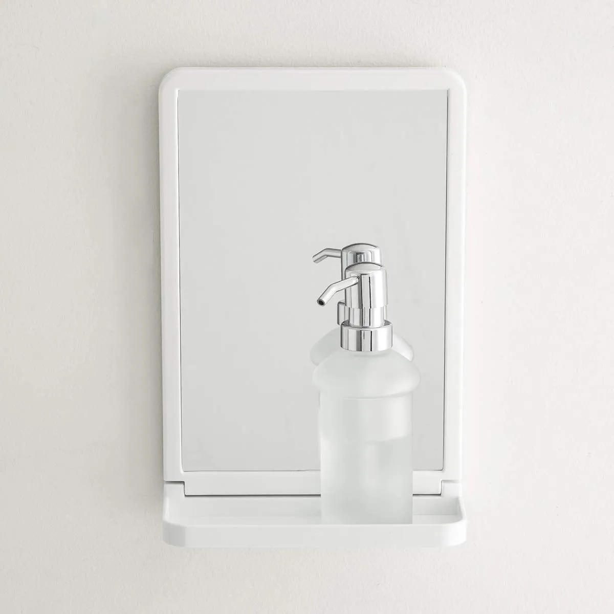 Home Centre Orion Mirror with Suction Cup - 20 x 29 cm- White