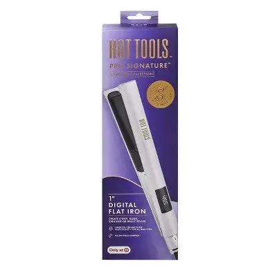 Hot Tools Pro Signature Collection with LED Display Flat Hair Iron - Lavender - 1"