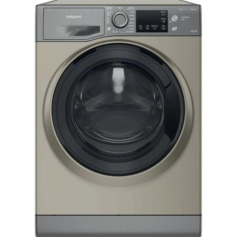 Hotpoint NDB9635GKUK 9 6Kg Washer Dryer, with 1400 rpm, 59.5cm Wide - Graphite