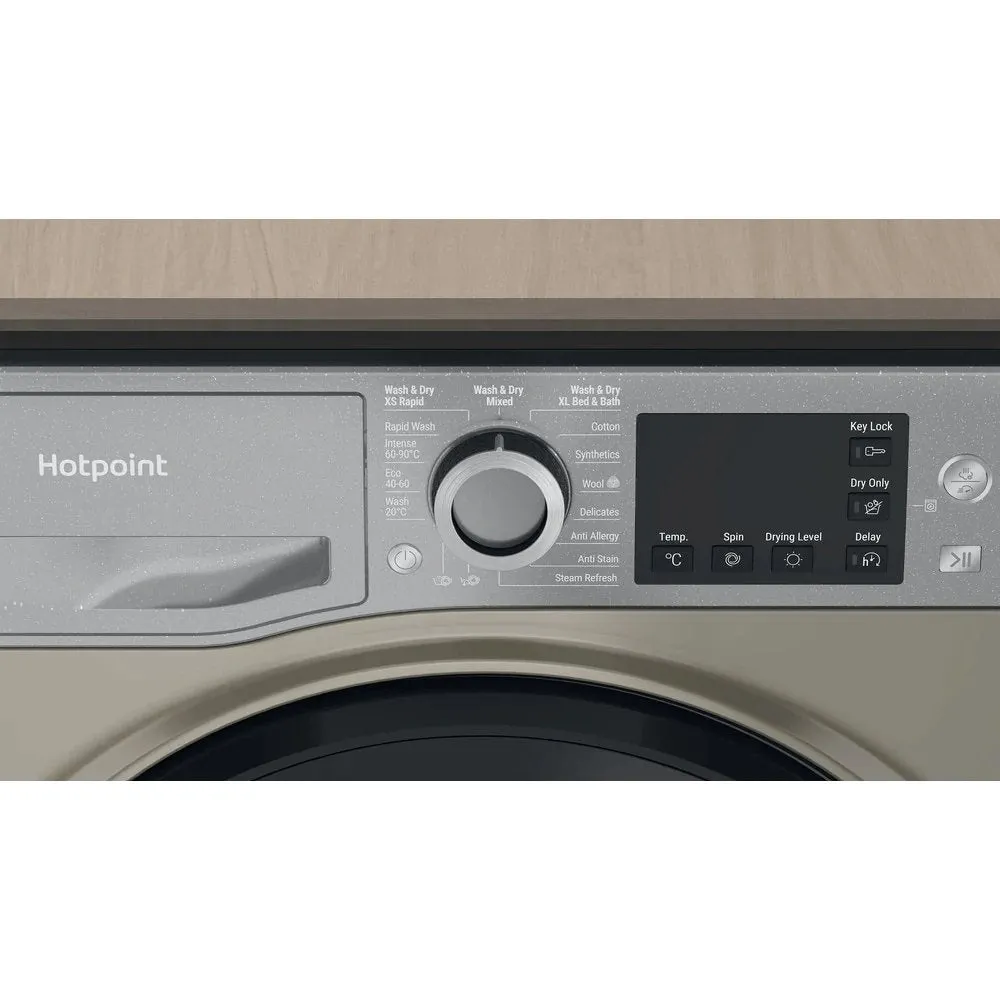 Hotpoint NDB9635GKUK 9 6Kg Washer Dryer, with 1400 rpm, 59.5cm Wide - Graphite