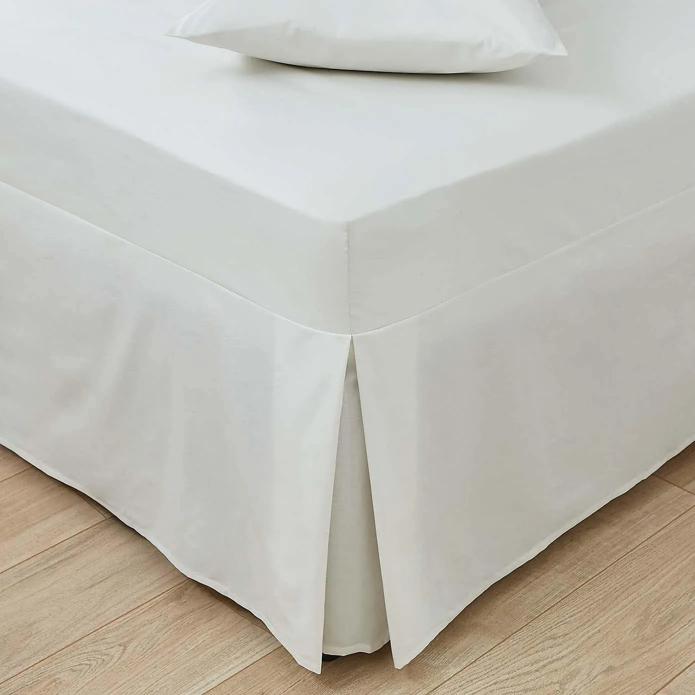 Imported Percale Pleated Valance - Ivory