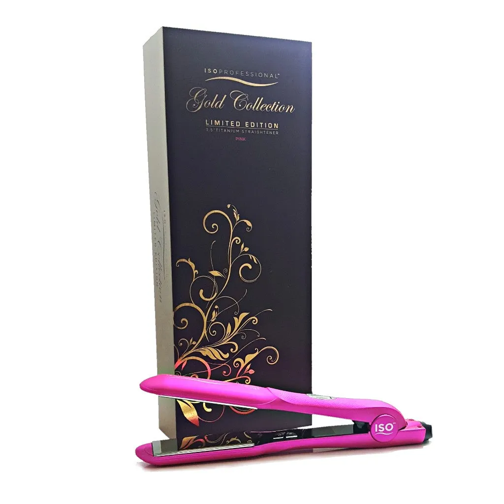 Iso Beauty Gold Collection Metallic Pink 1.5" Digital Infrared | Flat Iron