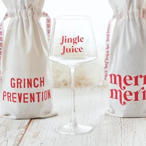 Jingle Juice Wine Glass Set