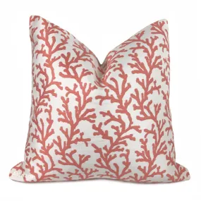 Juliet Red Coral Reef Pattern Pillow Cover