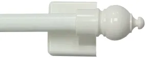 Kenney KN40344 Cafe Rod, 7/16 in Dia, 16 to 28 in L, Metal, White :EA: QUANTITY: 1