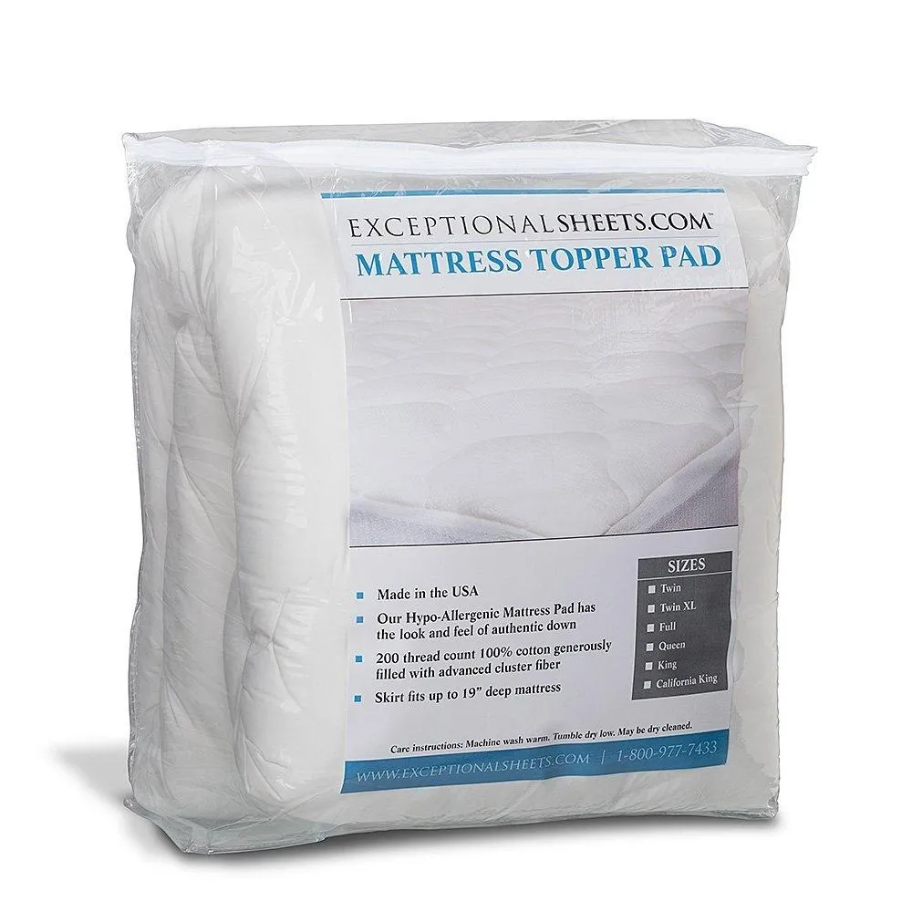 King size Extra Plush Mattress Pad - Hypo-allergenic