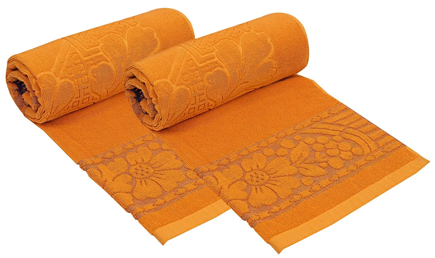 Kuber Industries 100% Cotton 2 Pieces Full Size Bath Towel 30"x60" (Yellow)-CTKTC29889