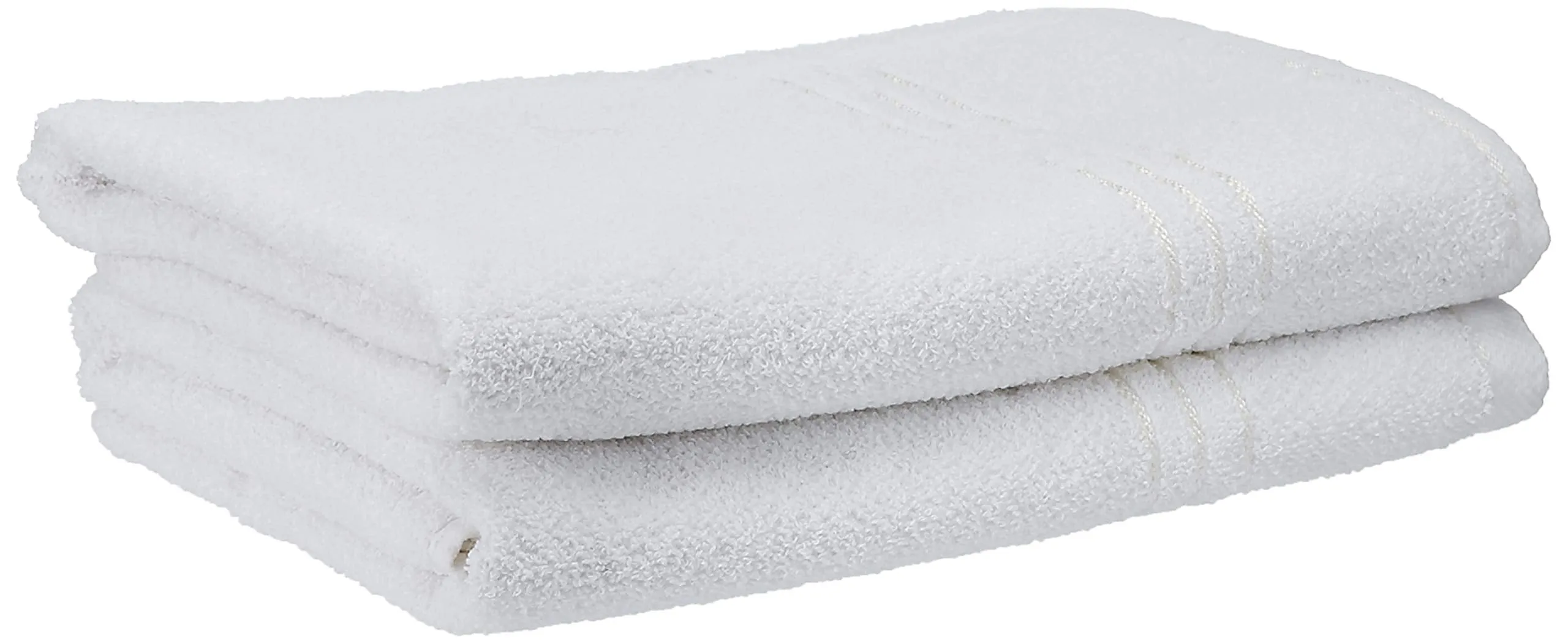 Kuber Industries 2 Piece 400 GSM Cotton Bath Towel - White (Towel20435)