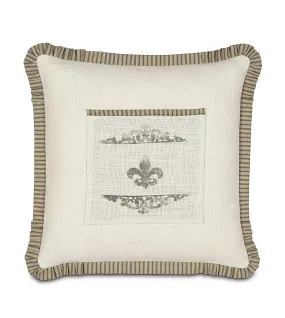 La Maison Fields Fleur de Lis Throw Pillow Cover 20x20