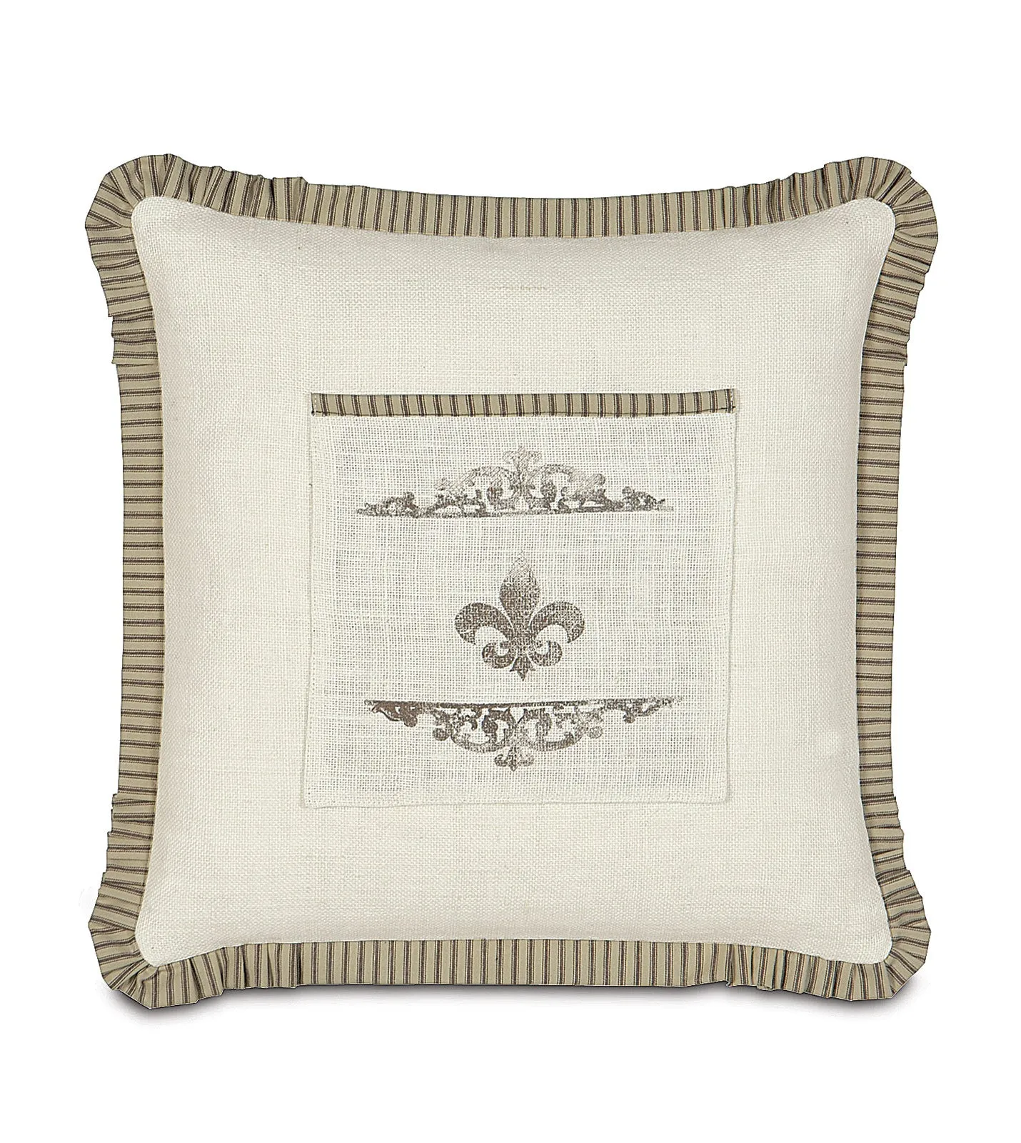 La Maison Fields Fleur de Lis Throw Pillow Cover 20x20