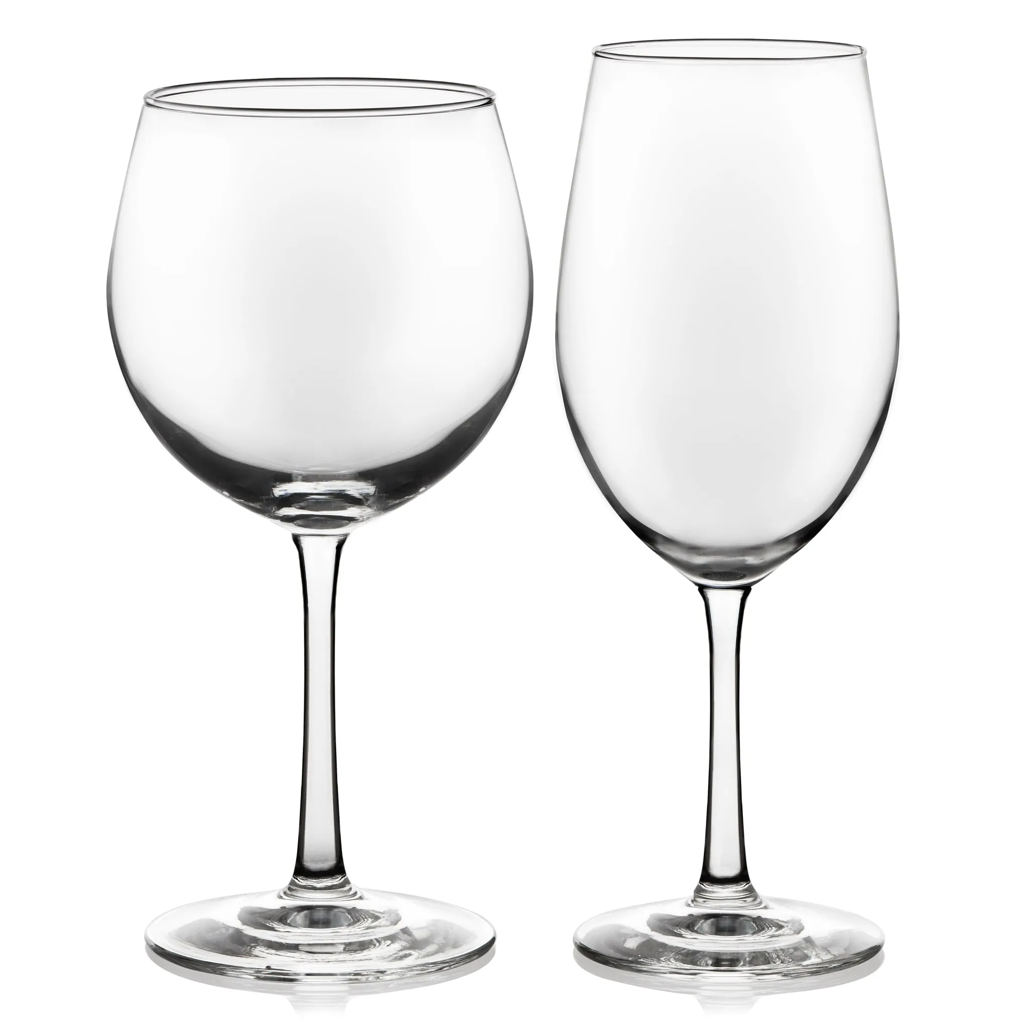 Libbey Vineyard Reserve 8 Piece Wine Glass Party Set for Chardonnay and Merlot/Bordeaux