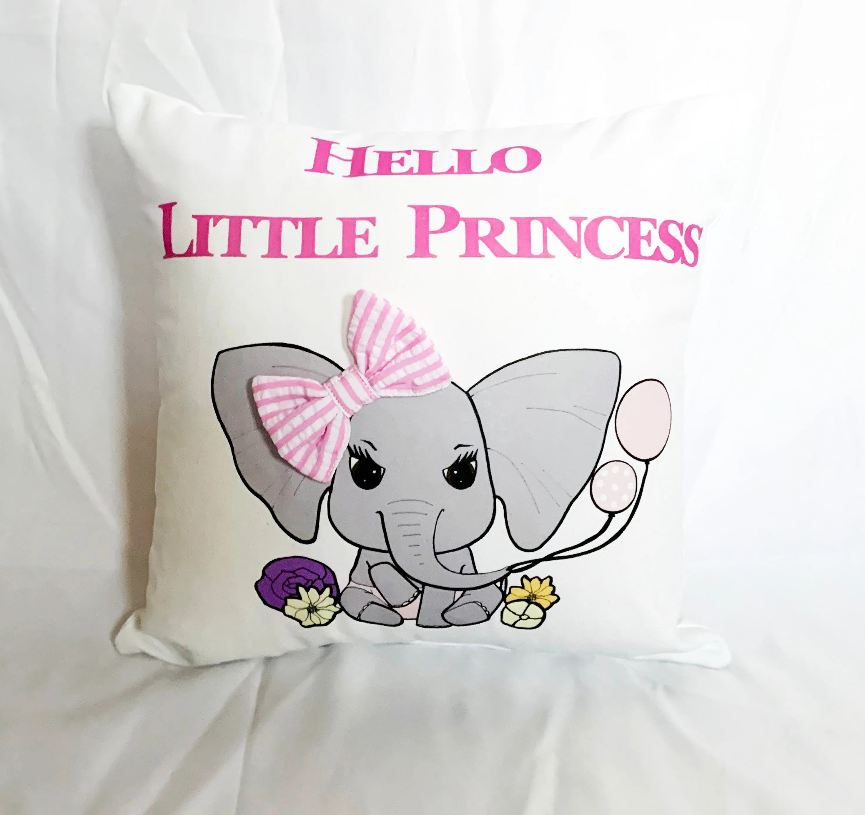 Little Elephant Prince & Princess Baby Pillows