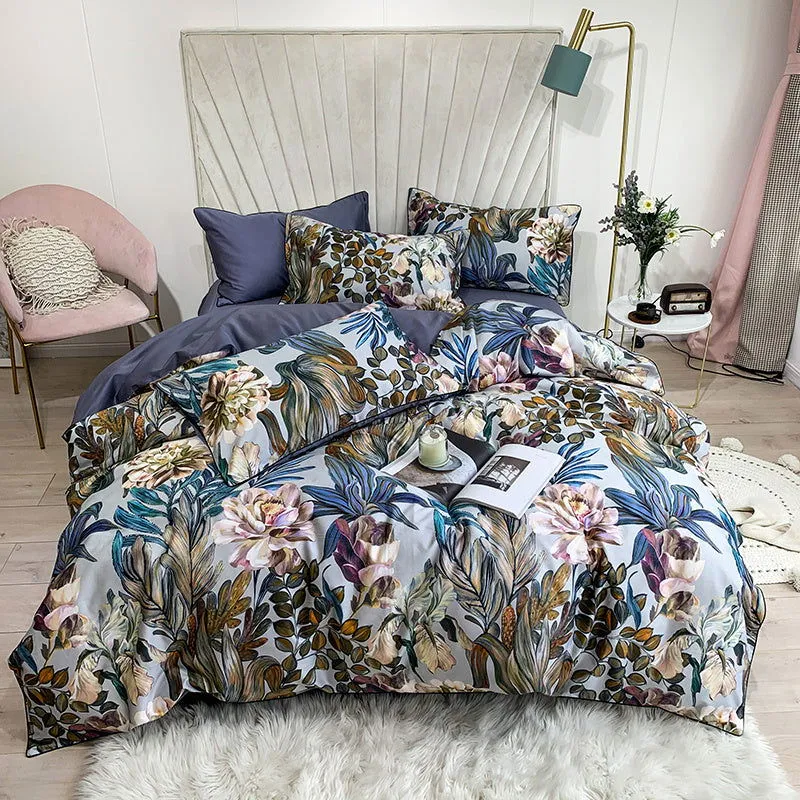 LovelyRLovely American Pastoral Cotton 4pcs Duvet Set