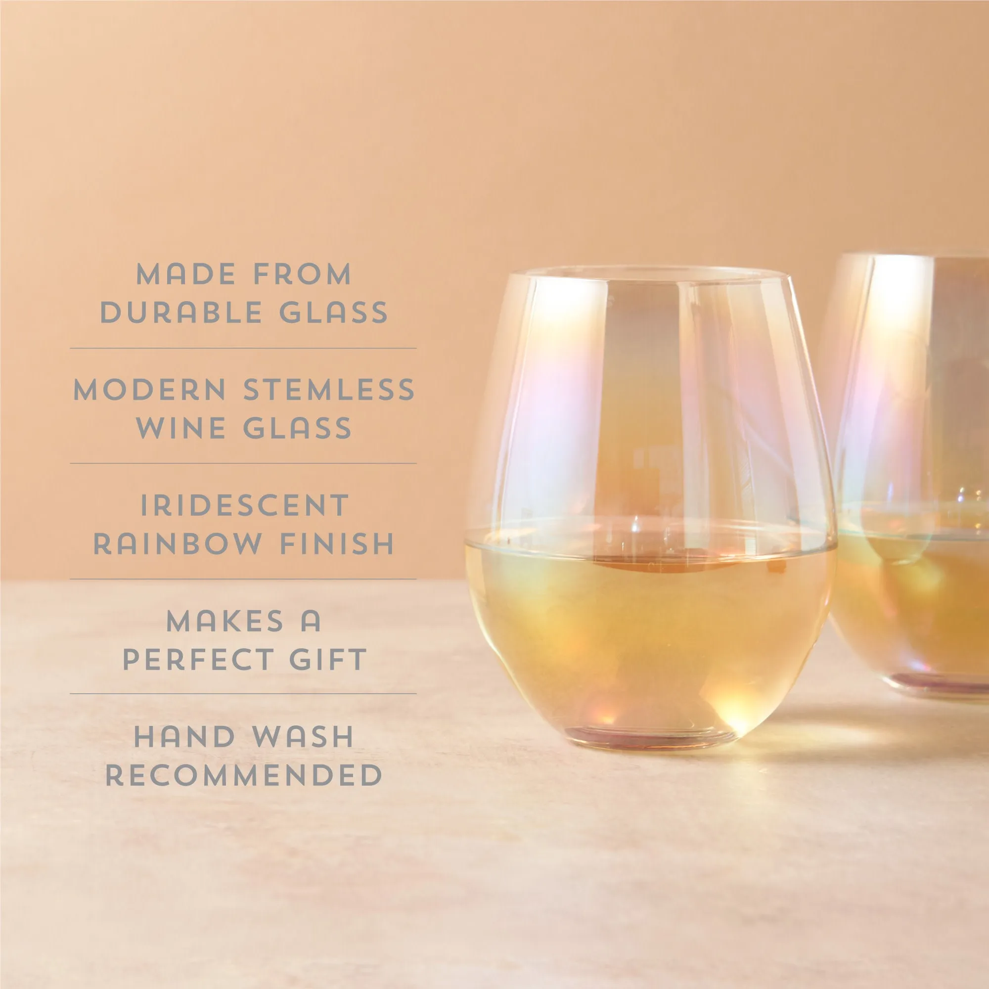 Luster Stemless Wine Glasses