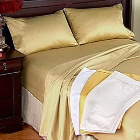 Luxury 800 TC 100% Egyptian Cotton Queen Sheet Set In Gold