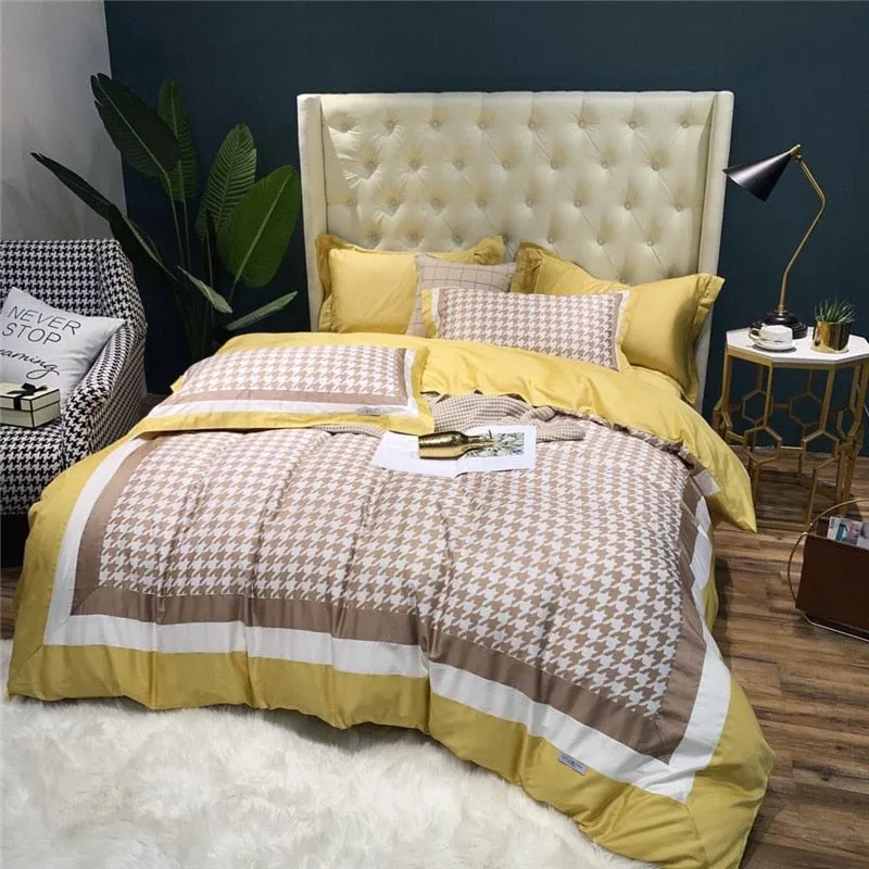 Luxury Egypt Cotton Fashion Printed Bedding Set