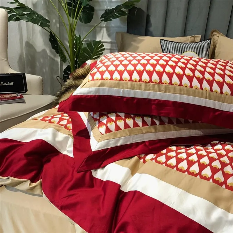 Luxury Egypt Cotton Fashion Printed Bedding Set