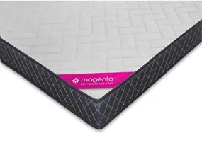 magenta Single Size 6 Inch Sleeping Mattress for Bed Breathable HR Memory Foam Lightweight Material Feel Relax Rollable Mattress in White Color - (72X30X6)