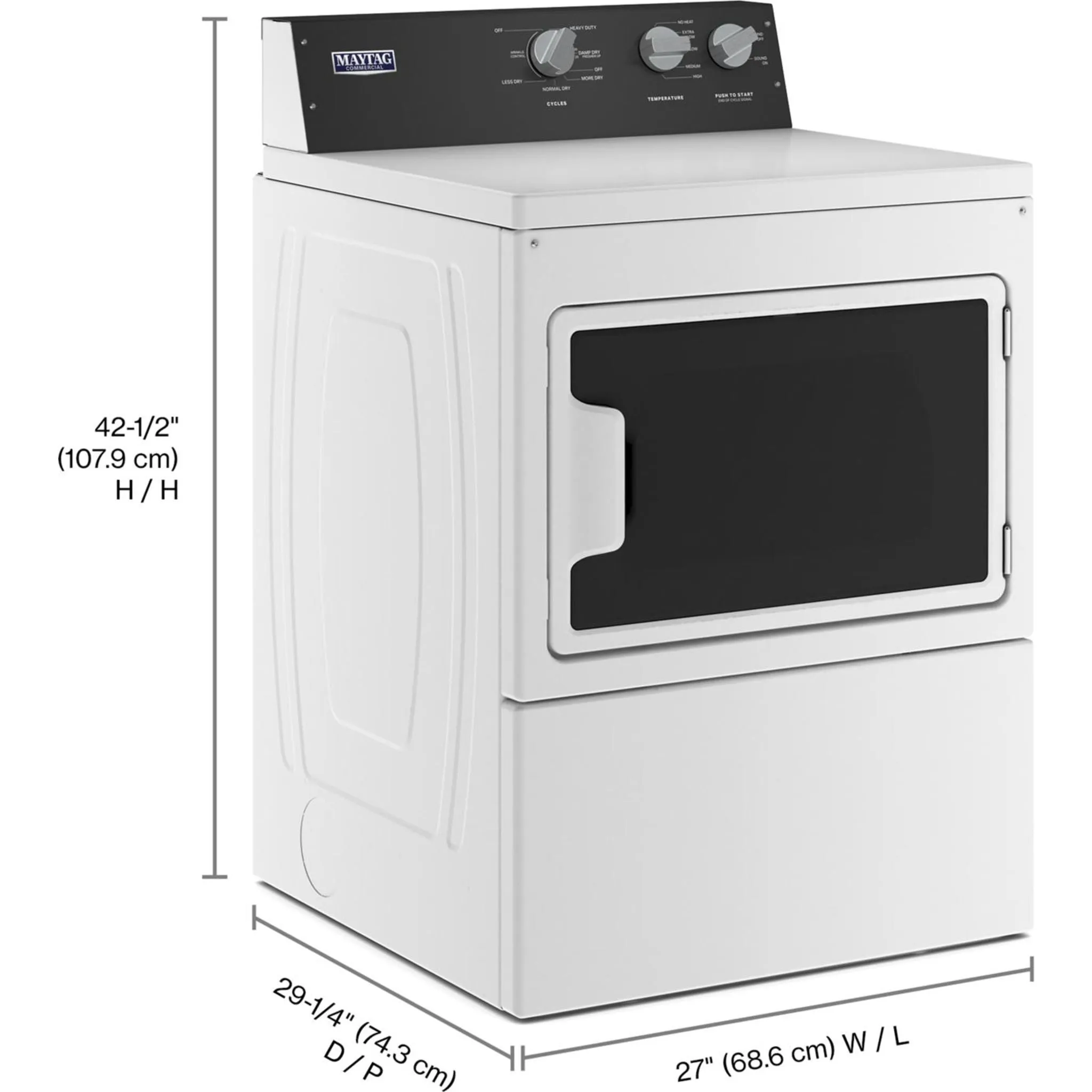 Maytag Front Load Dryer (YMEDP586GW) - White