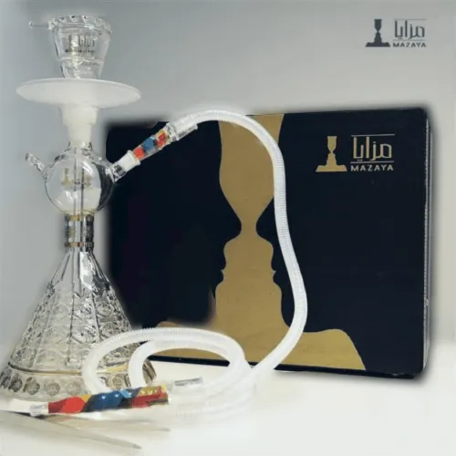 Mazaya glass shisha (Pyramid) -  أرجيلة مزايا الزجاجية الهرم