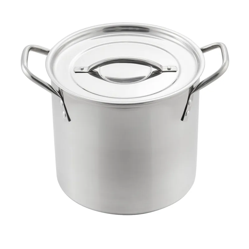 McSunley Stainless Steel Stock Pot 9 in. 8 qt Silver