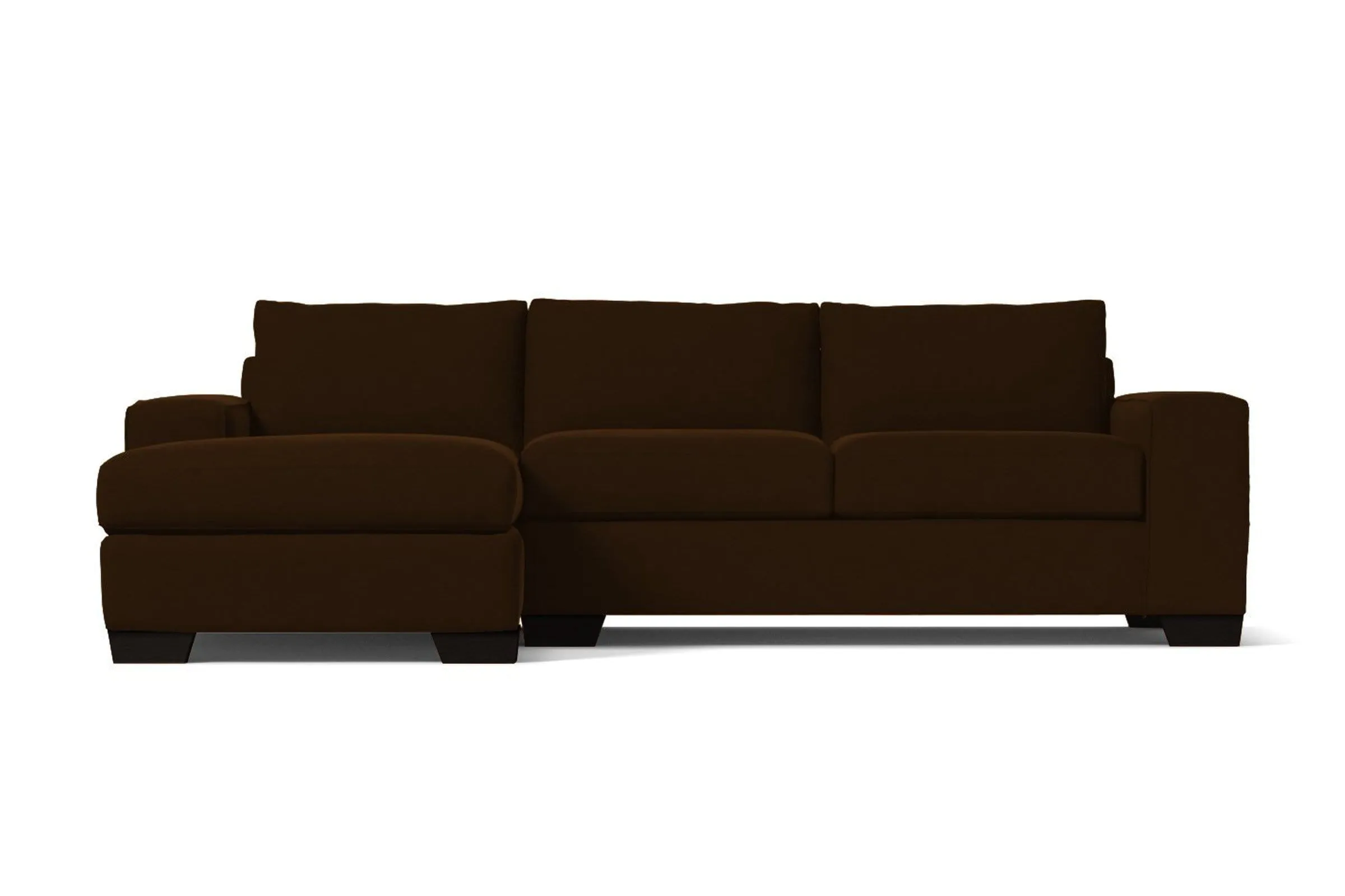 Melrose 2pc Sleeper Sectional :: Leg Finish: Espresso / Configuration: LAF - Chaise on the Left / Sleeper Option: Memory Foam Mattress