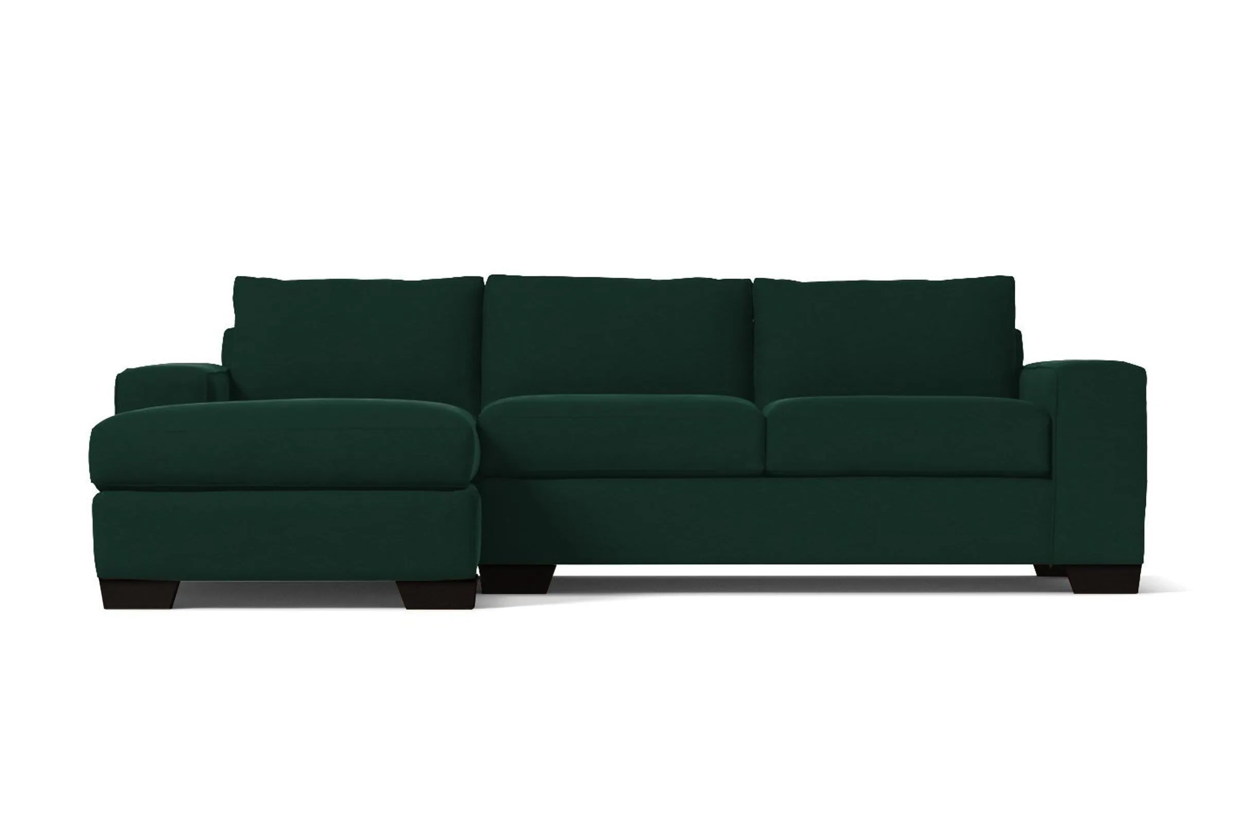 Melrose 2pc Sleeper Sectional :: Leg Finish: Espresso / Configuration: LAF - Chaise on the Left / Sleeper Option: Memory Foam Mattress