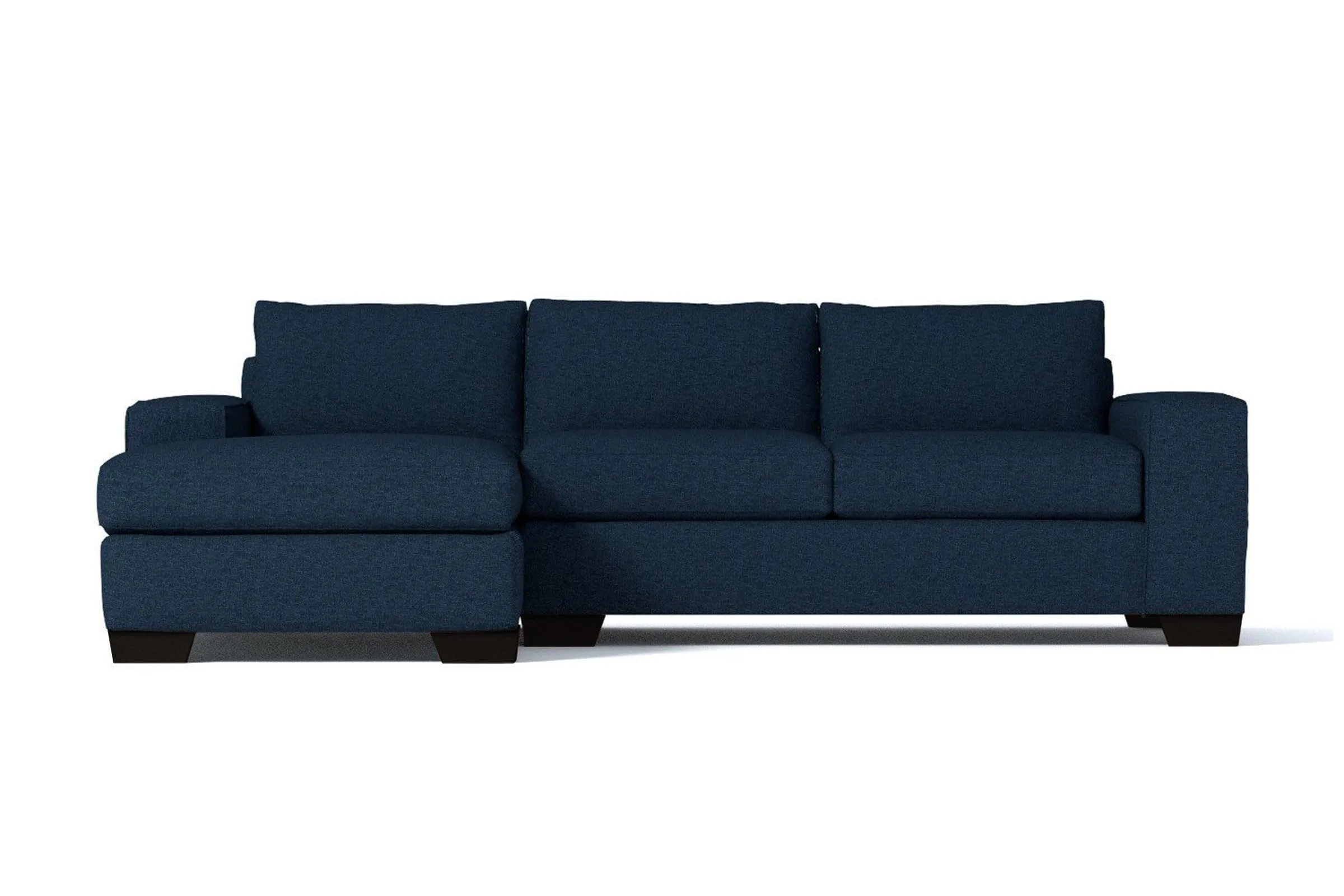 Melrose 2pc Sleeper Sectional :: Leg Finish: Espresso / Configuration: LAF - Chaise on the Left / Sleeper Option: Memory Foam Mattress