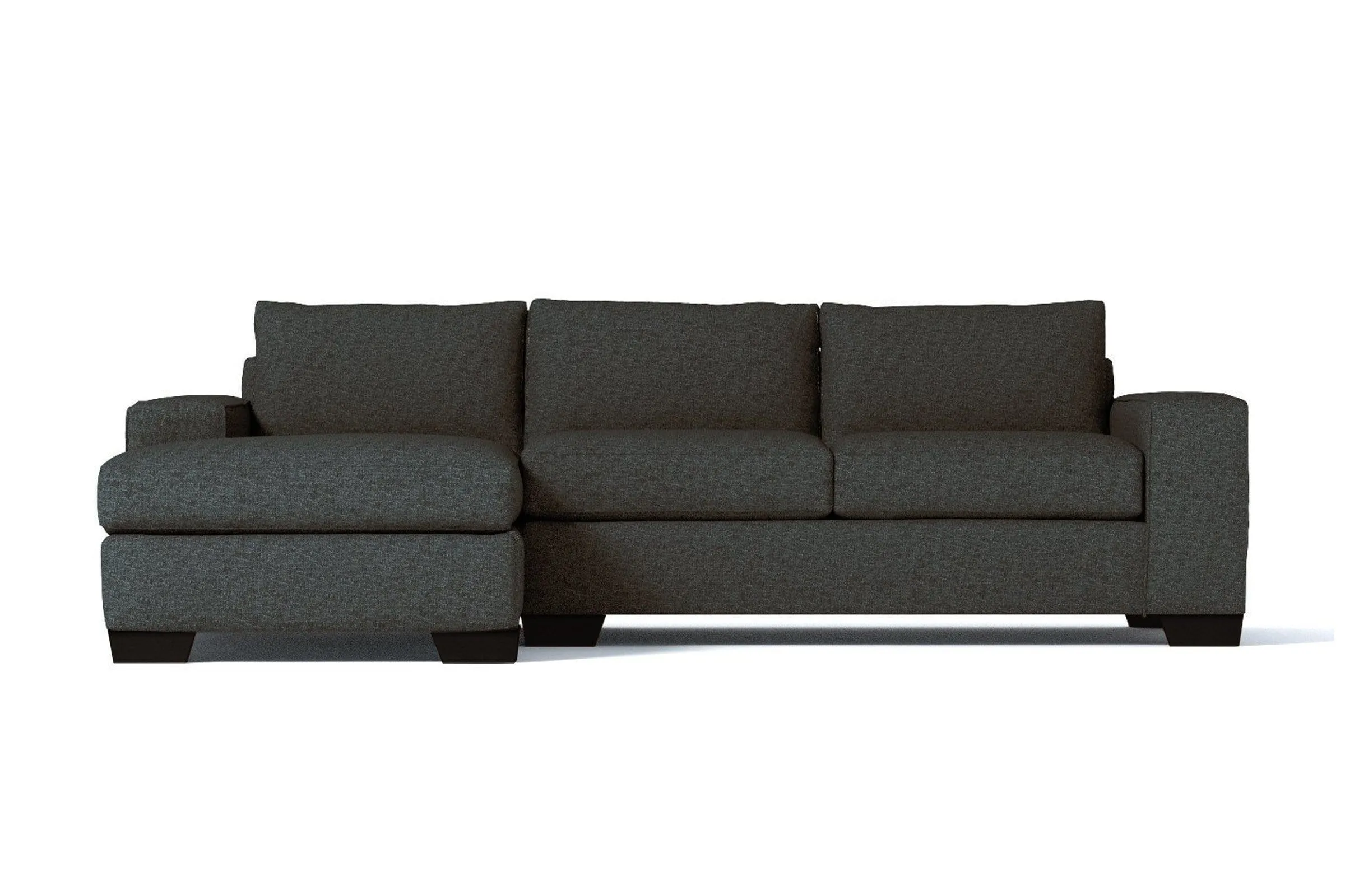 Melrose 2pc Sleeper Sectional :: Leg Finish: Espresso / Configuration: LAF - Chaise on the Left / Sleeper Option: Memory Foam Mattress