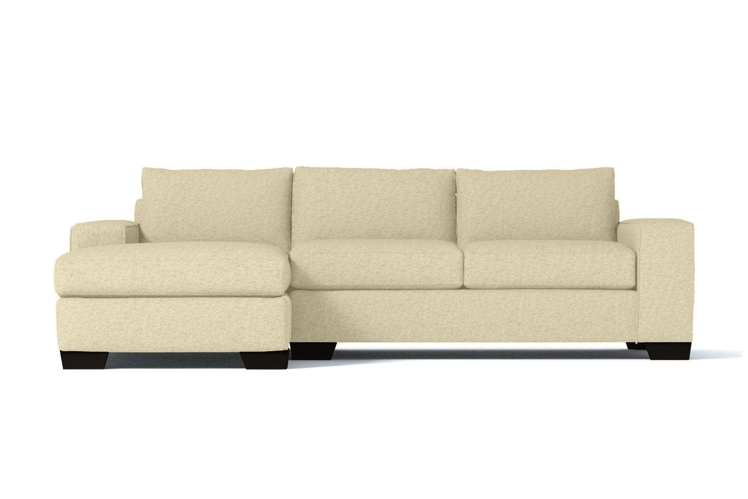 Melrose 2pc Sleeper Sectional :: Leg Finish: Espresso / Configuration: LAF - Chaise on the Left / Sleeper Option: Memory Foam Mattress