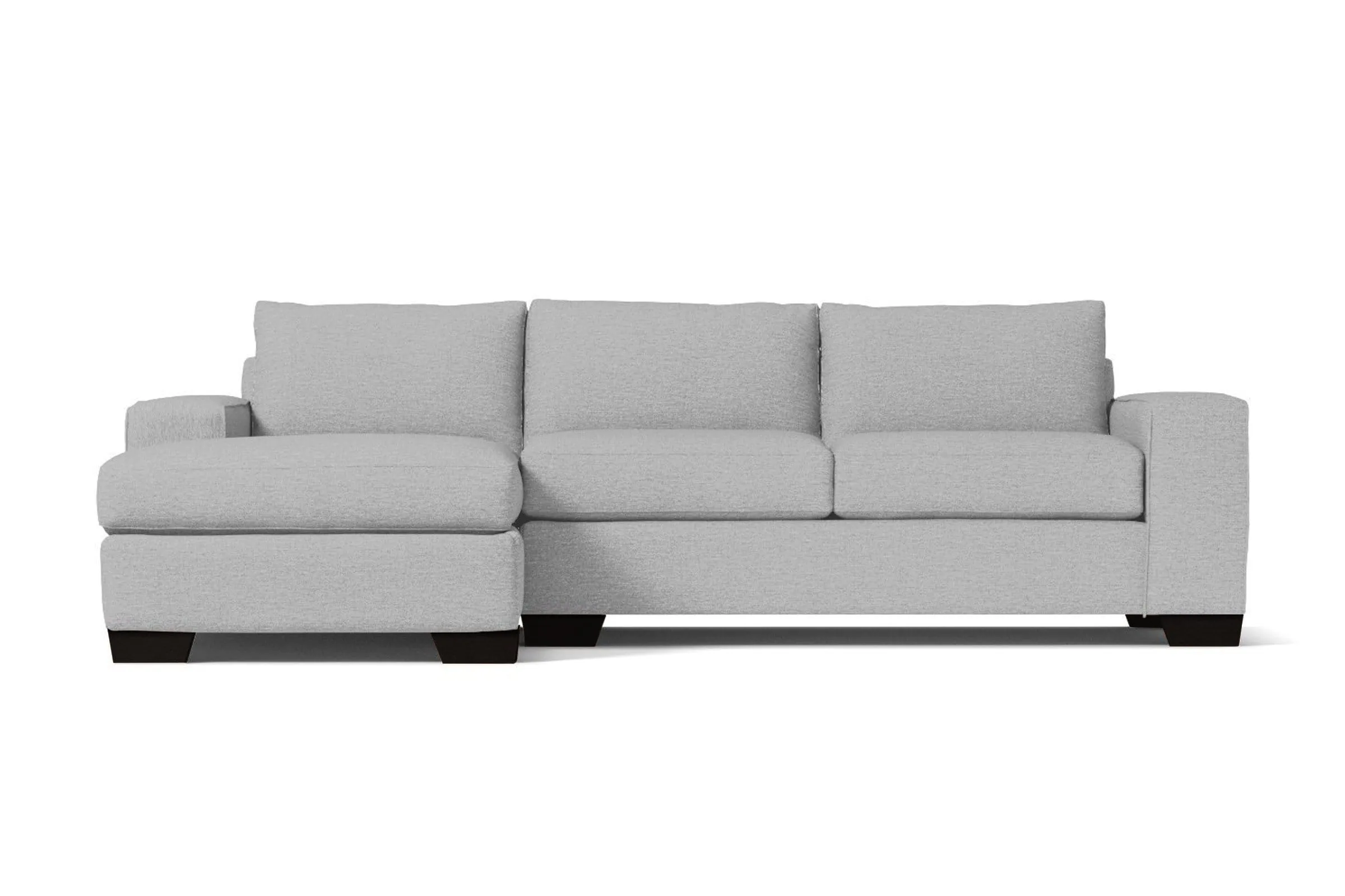 Melrose 2pc Sleeper Sectional :: Leg Finish: Espresso / Configuration: LAF - Chaise on the Left / Sleeper Option: Memory Foam Mattress