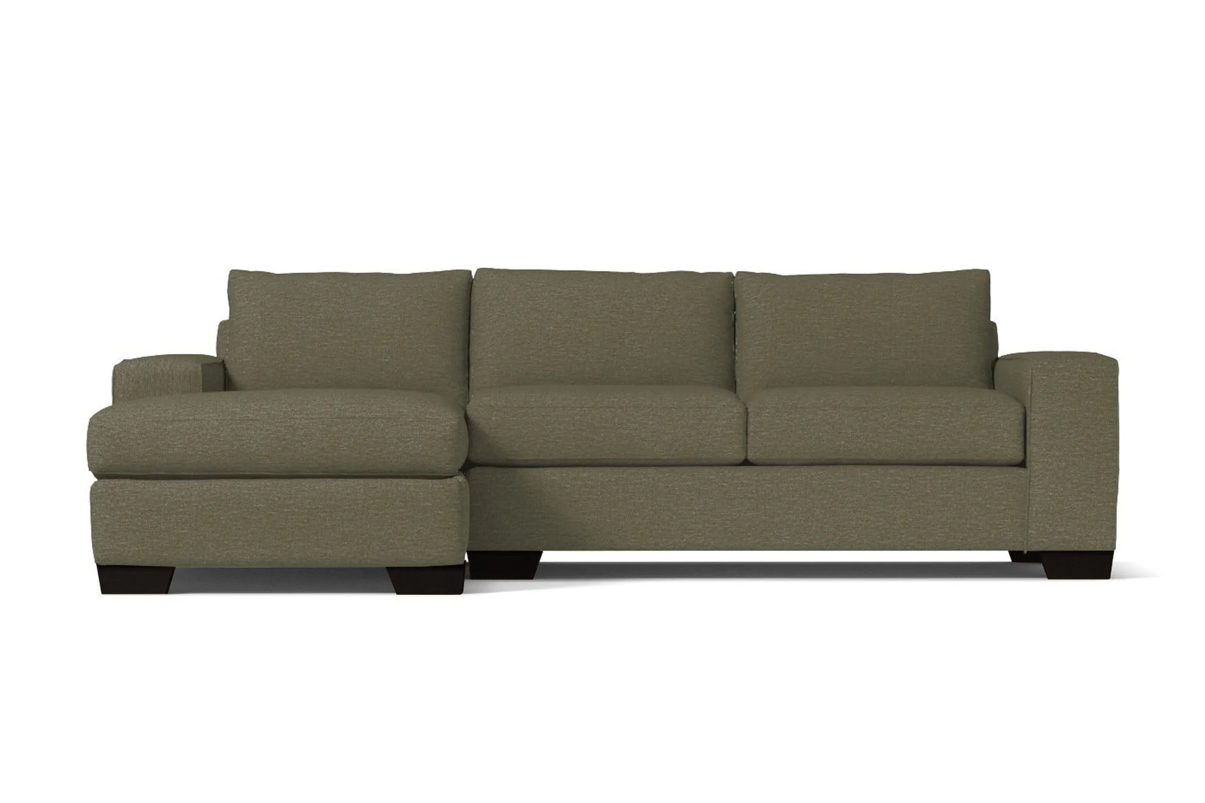 Melrose 2pc Sleeper Sectional :: Leg Finish: Espresso / Configuration: LAF - Chaise on the Left / Sleeper Option: Memory Foam Mattress