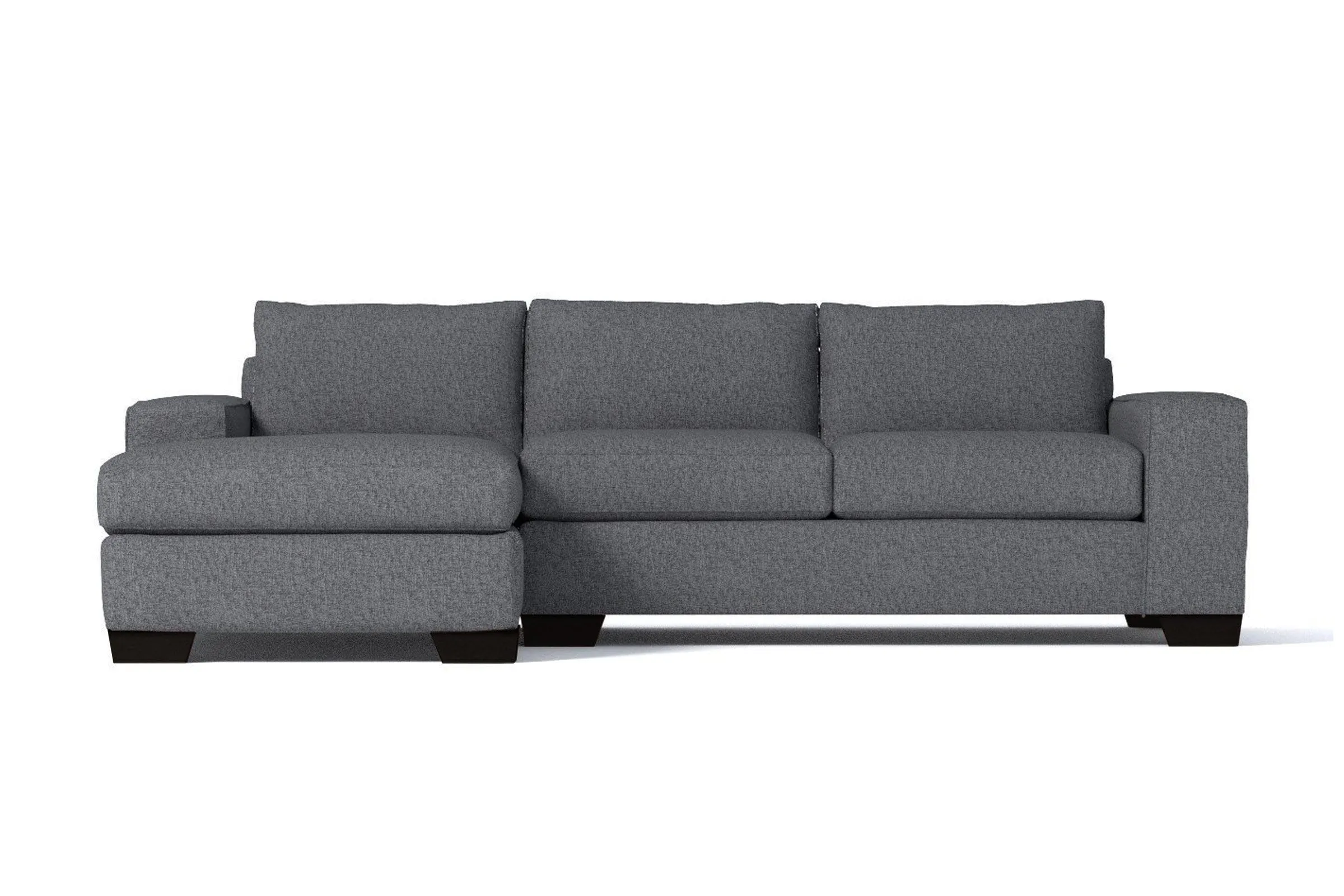 Melrose 2pc Sleeper Sectional :: Leg Finish: Espresso / Configuration: LAF - Chaise on the Left / Sleeper Option: Memory Foam Mattress