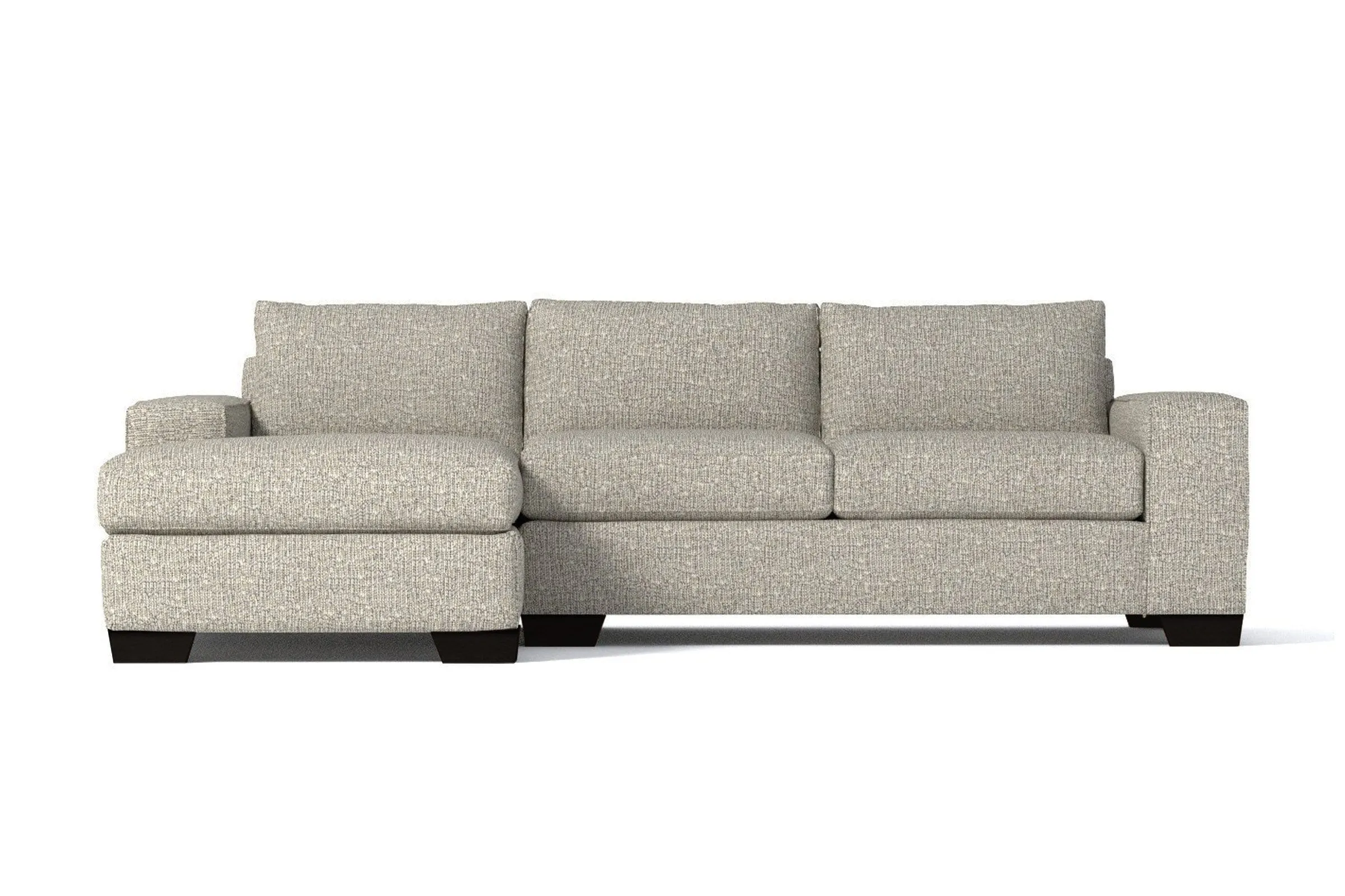 Melrose 2pc Sleeper Sectional :: Leg Finish: Espresso / Configuration: LAF - Chaise on the Left / Sleeper Option: Memory Foam Mattress