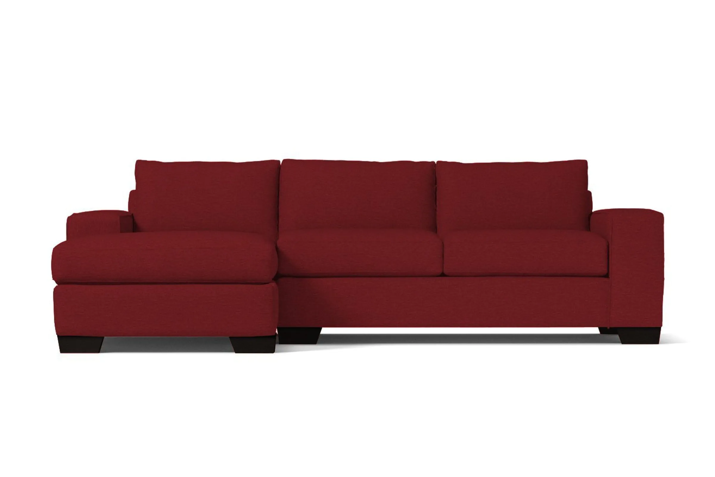 Melrose 2pc Sleeper Sectional :: Leg Finish: Espresso / Configuration: LAF - Chaise on the Left / Sleeper Option: Memory Foam Mattress