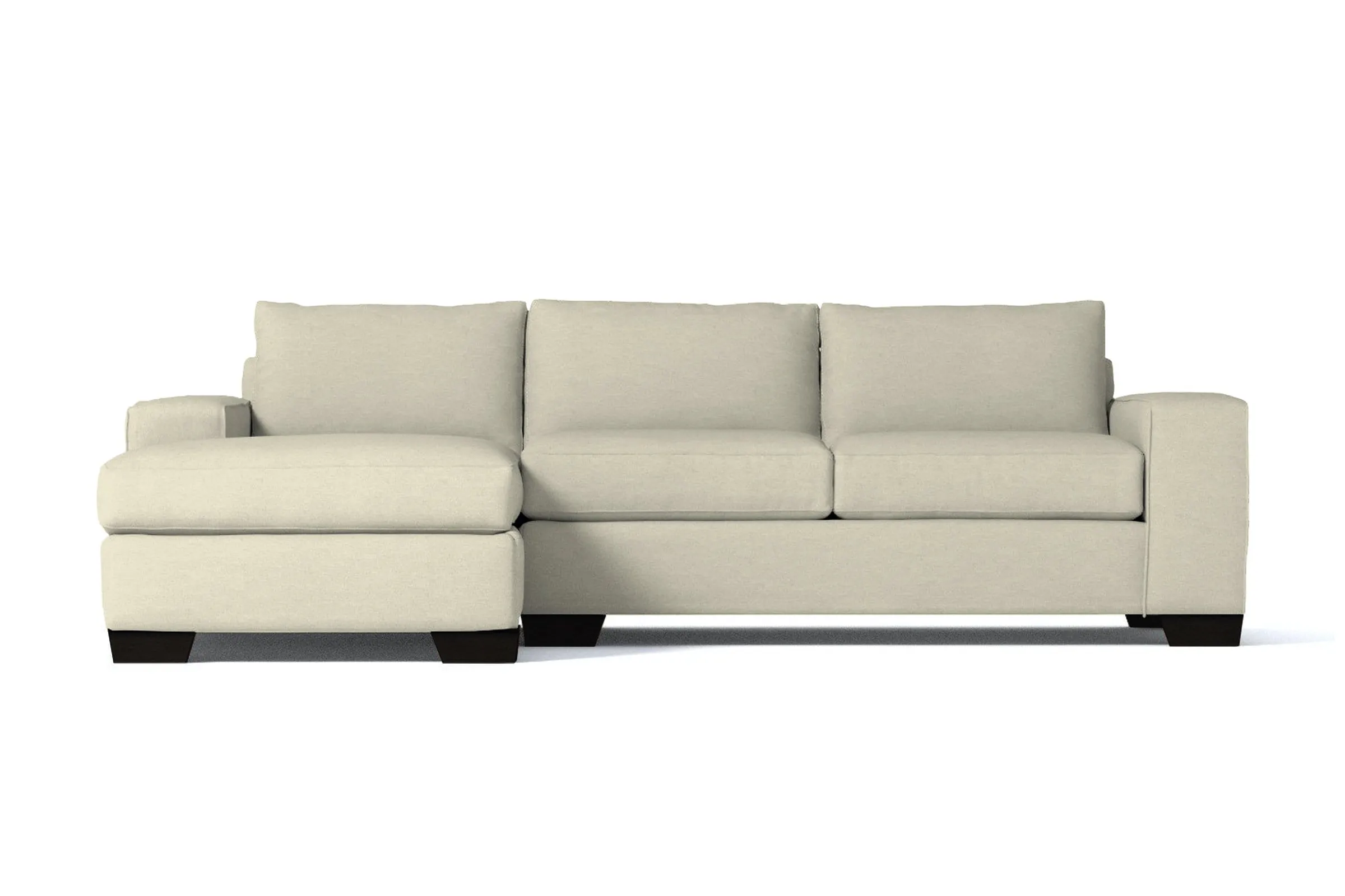 Melrose 2pc Sleeper Sectional :: Leg Finish: Espresso / Configuration: LAF - Chaise on the Left / Sleeper Option: Memory Foam Mattress