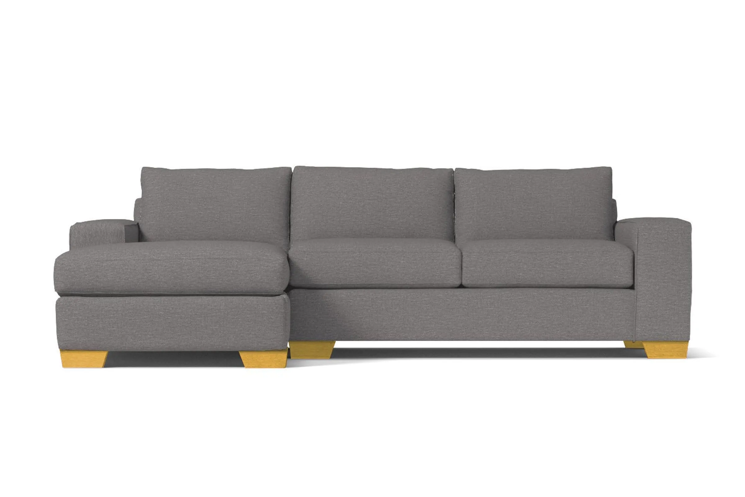 Melrose 2pc Sleeper Sectional :: Leg Finish: Natural / Configuration: LAF - Chaise on the Left / Sleeper Option: Memory Foam Mattress