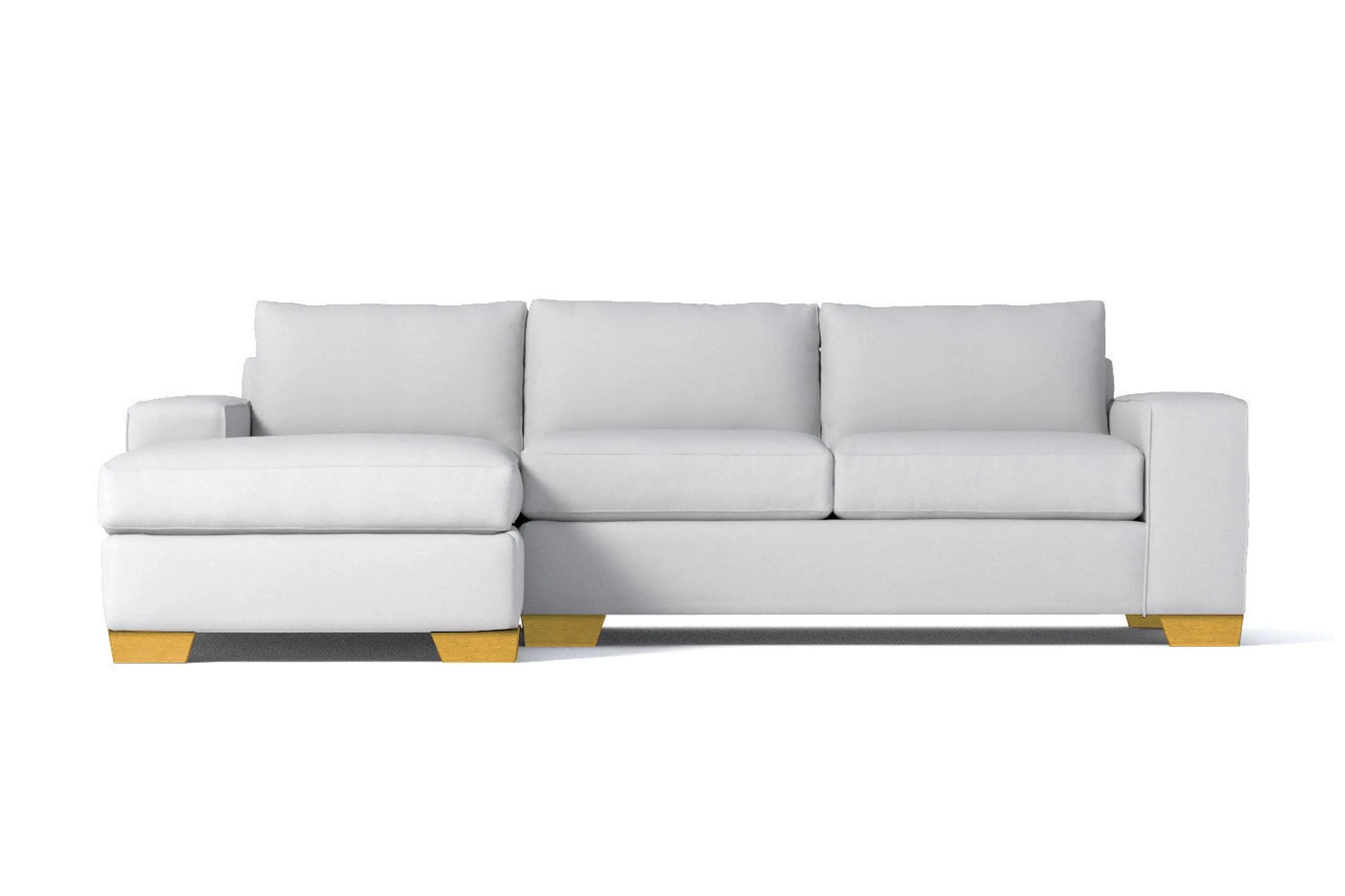 Melrose 2pc Sleeper Sectional :: Leg Finish: Natural / Configuration: LAF - Chaise on the Left / Sleeper Option: Memory Foam Mattress