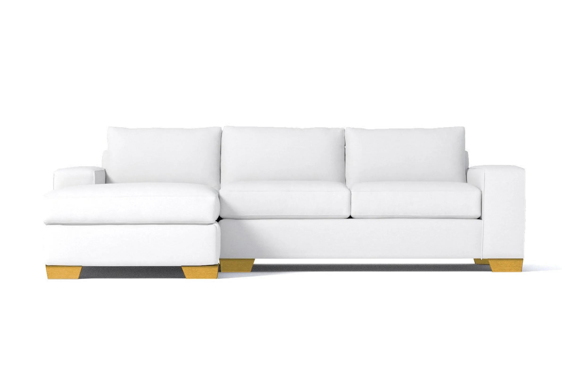 Melrose 2pc Sleeper Sectional :: Leg Finish: Natural / Configuration: LAF - Chaise on the Left / Sleeper Option: Memory Foam Mattress