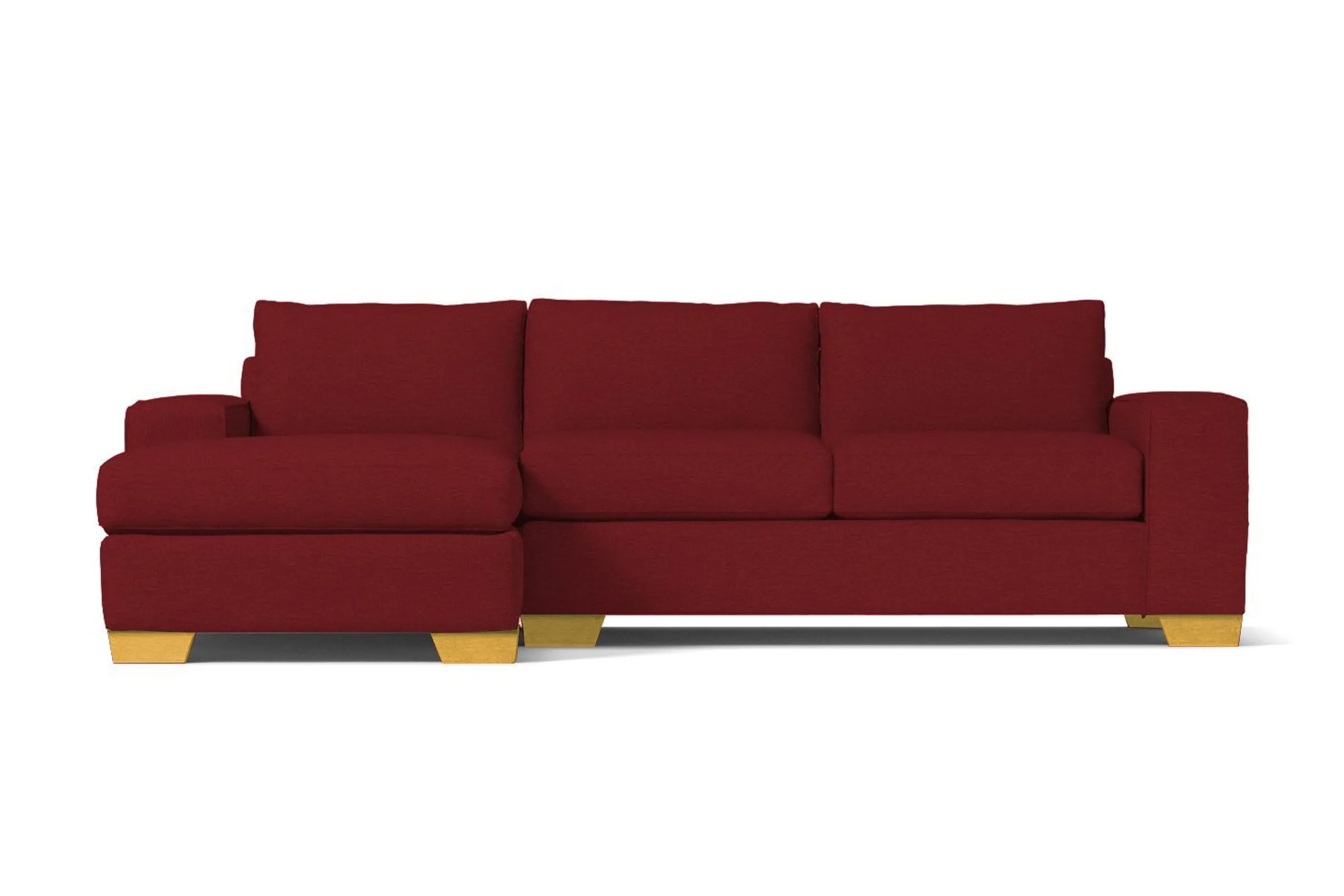 Melrose 2pc Sleeper Sectional :: Leg Finish: Natural / Configuration: LAF - Chaise on the Left / Sleeper Option: Memory Foam Mattress